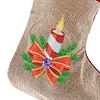 14 Inch Large DIY Linen Diamond Painting Xmas Stocking Hanging Gift Candy Bag Kits(20x35cm)