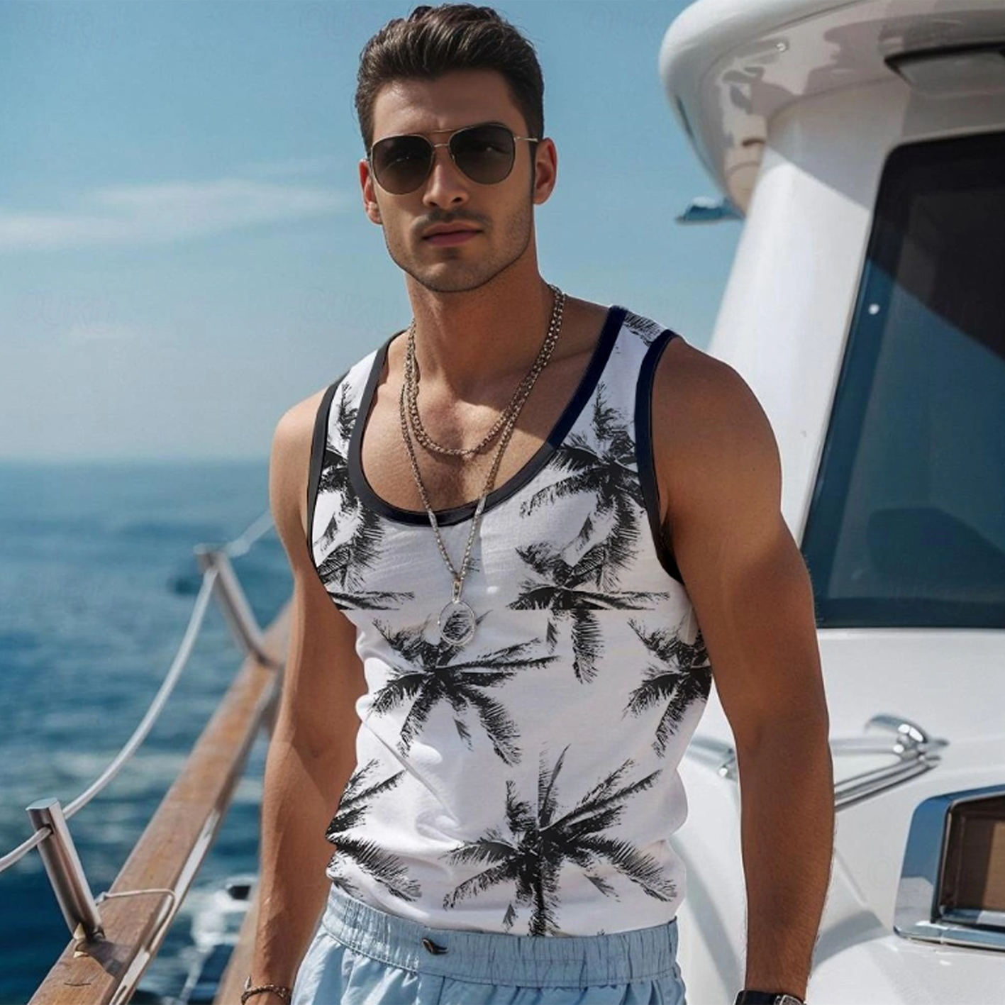 Summer Style: Palm Tree Print Tank Top