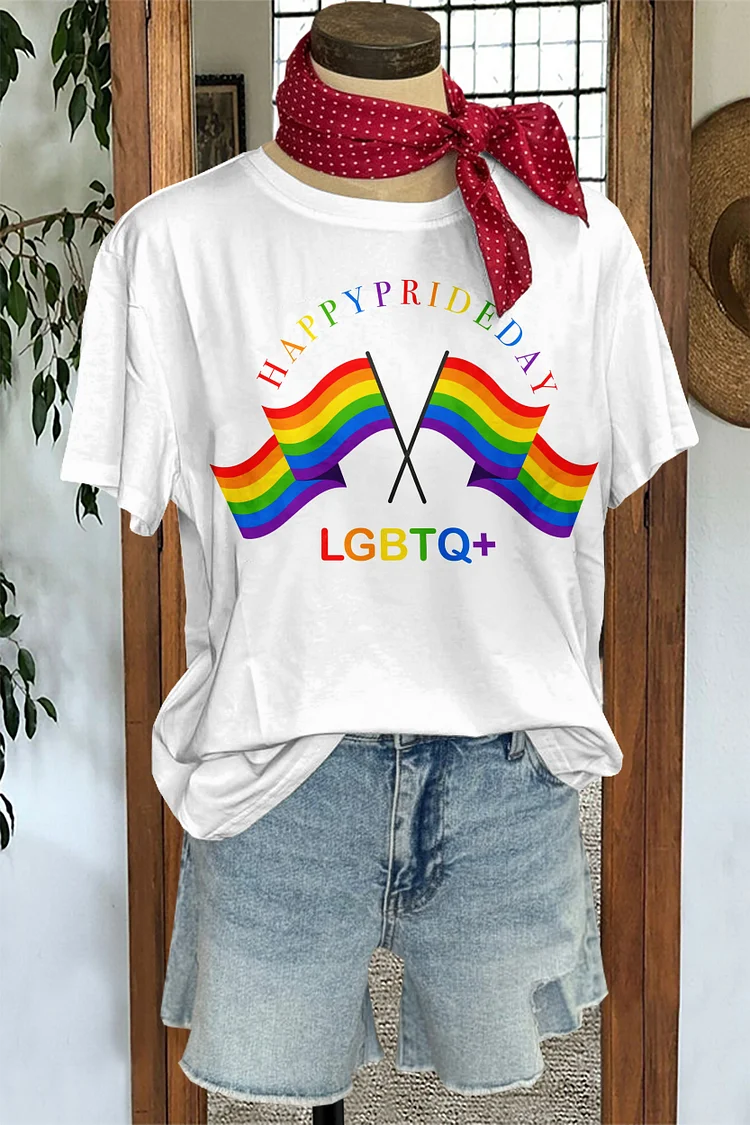 Casual LGBT Pride Day Print T-Shirt