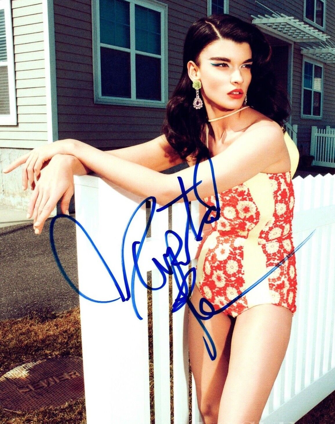 Crystal Renn Signed Autographed 8x10 Photo Poster painting Hot Sexy Fashion Model COA VD