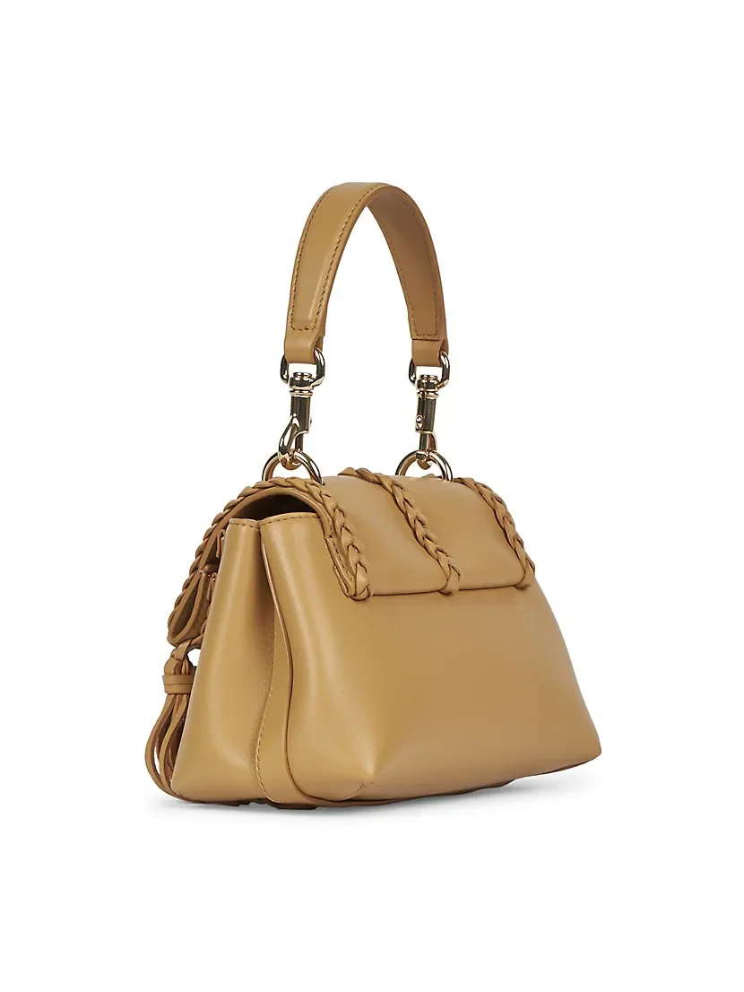 Chlo&eacute; Mini Penelope Leather Shoulder Bag Creamy Brown