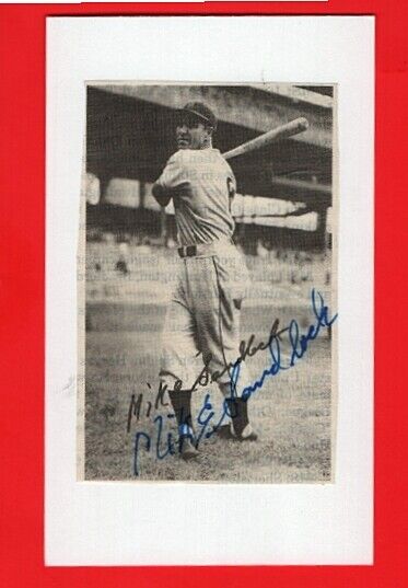 MIKE SANDLOCK-BROOKLYN DODGERS AUTOGRAPHED Photo Poster painting ON 3X5-d.2016