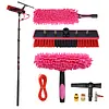 [US Local Warehouse] 11pcs Extended Window Cleaning Kit Easy To Use Telescopic Water Supply Brush Kit