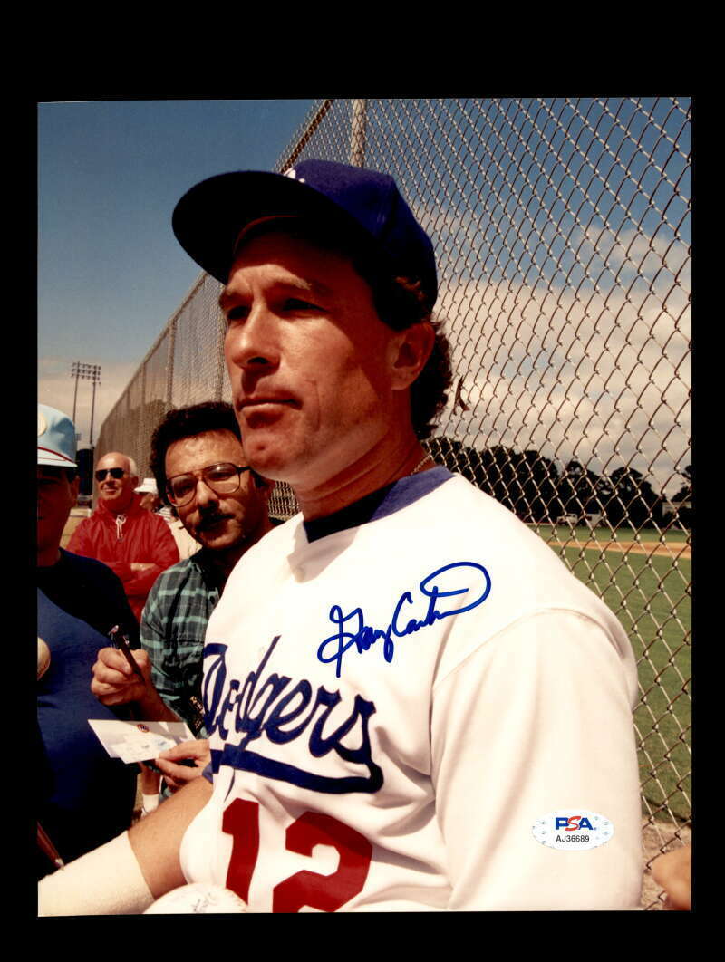 Gary Carter PSA DNA Cert Signed 8x10 Photo Poster painting Dodgers Autograph