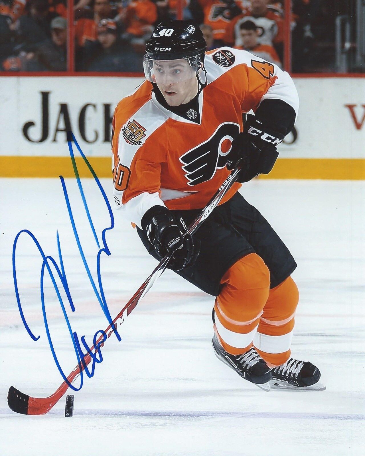 Jordan Weal Signed 8x10 Photo Poster painting Philadelphia Flyers Autographed COA