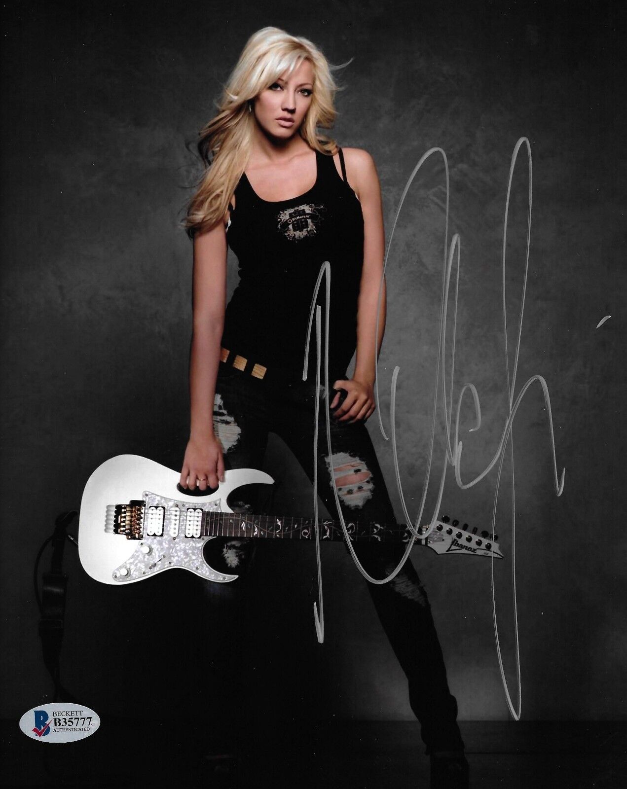 Nita Strauss Signed 8x10 Photo Poster painting BAS Beckett COA Alice Cooper Guitar Autograph 2