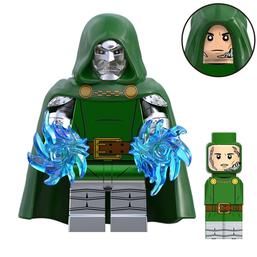 Dr Doom Custom Marvel Supervillain Minifigure Minifigure Bricks monstertoys