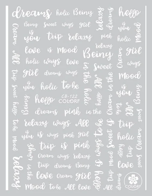 1 Sheet 3D Nail Stickers Black Geometric Flower Letter Patterns Adhesive Transfer Decals Nail Art DIY Design Decoration-Nail Inspo