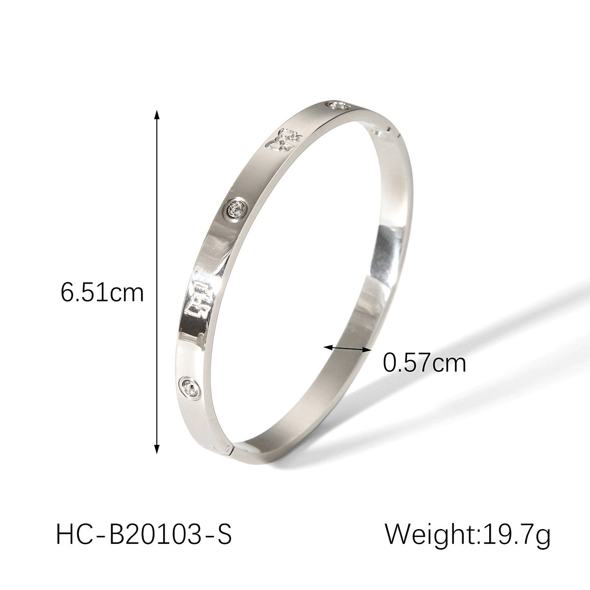 Classic Kajia Couple Titanium Steel Bracelet Fashionable And Versatile Starry Sky Diamond Stainless Steel Ladies Bracelet
