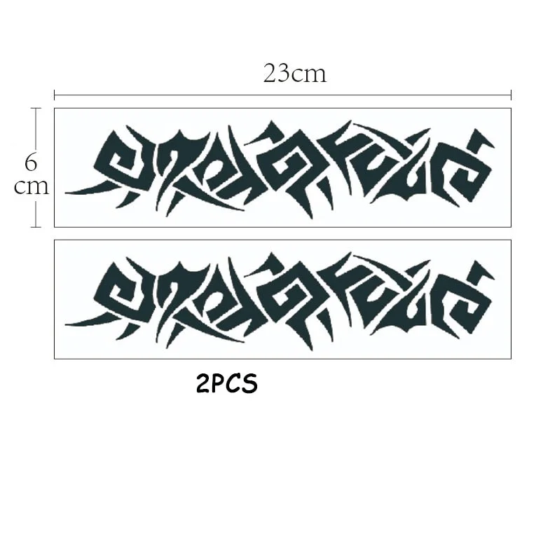 Waterproof Temporary Tattoo Sticker Tribal totem band Fake Tatto Personality Flash Tatoo Waist Arm Foot Tato for Girl Women Men