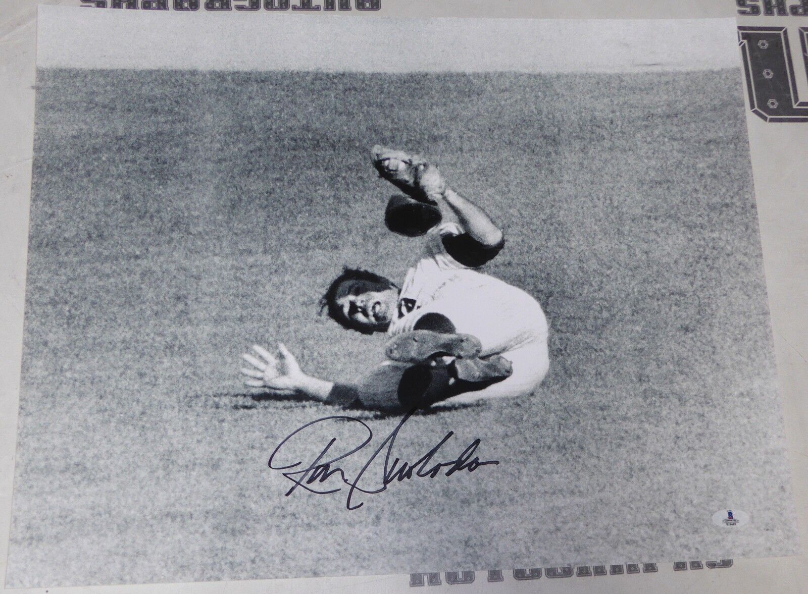 Ron Swoboda Signed Baseball 16x20 Photo Poster painting BAS Beckett COA 1969 Mets World Series 1