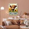 Diamond Painting-DIY Full Round Drill Sunflower Highland Yak