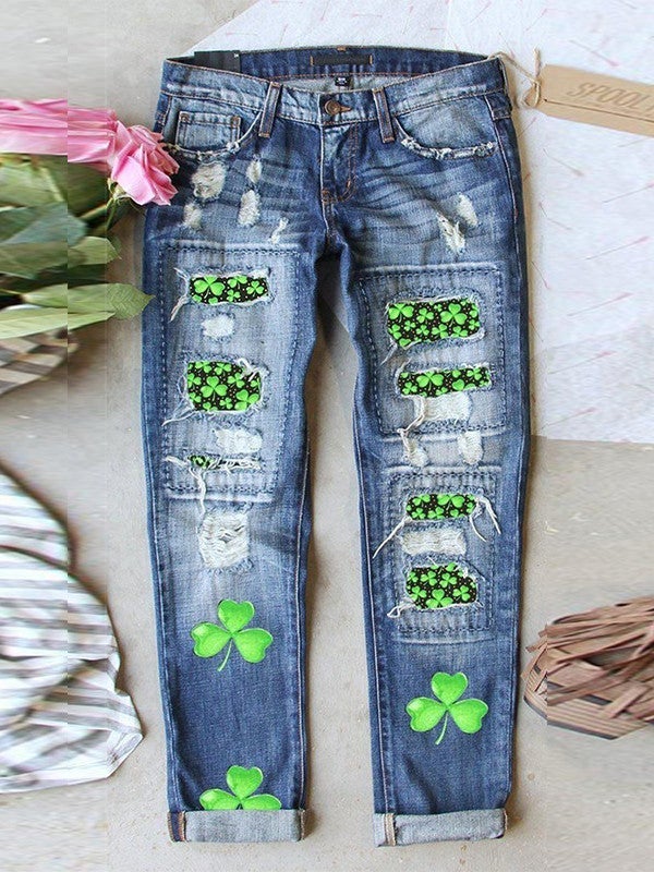 Women Bottoms Jeans Graphic