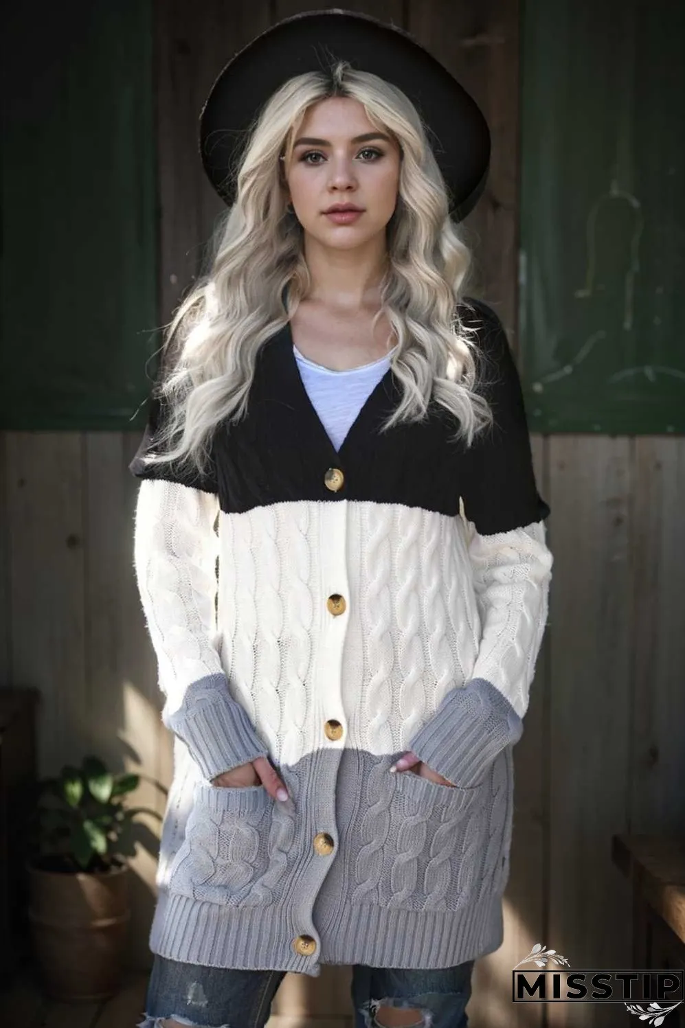 cozy cable knit button front long sleeve cardigan