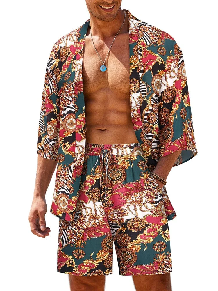 Casual Hawaiian Shirt Set