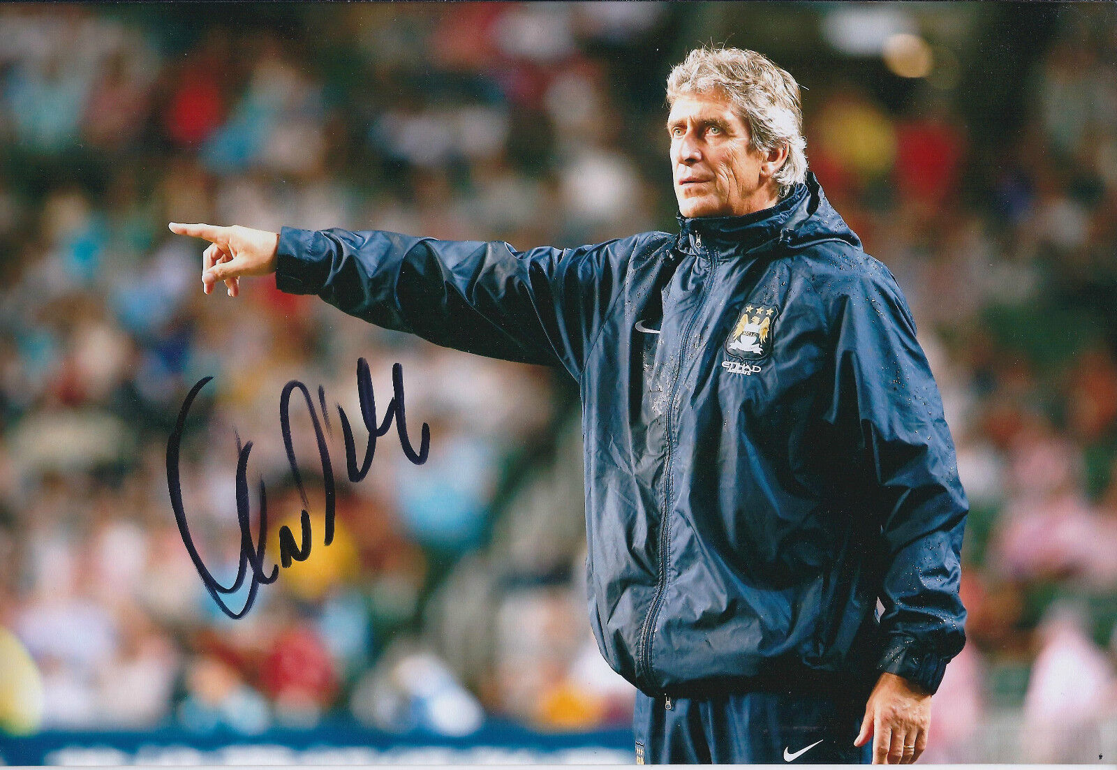 Manuel PELLEGRINI Signed Autograph Photo Poster painting AFTAL COA Manchester City Manager