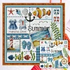 (Multi Style)Four Seasons Of Spring-Partial Embroidery 2 Strands 14CT Counted Cross Stitch-26*26CM