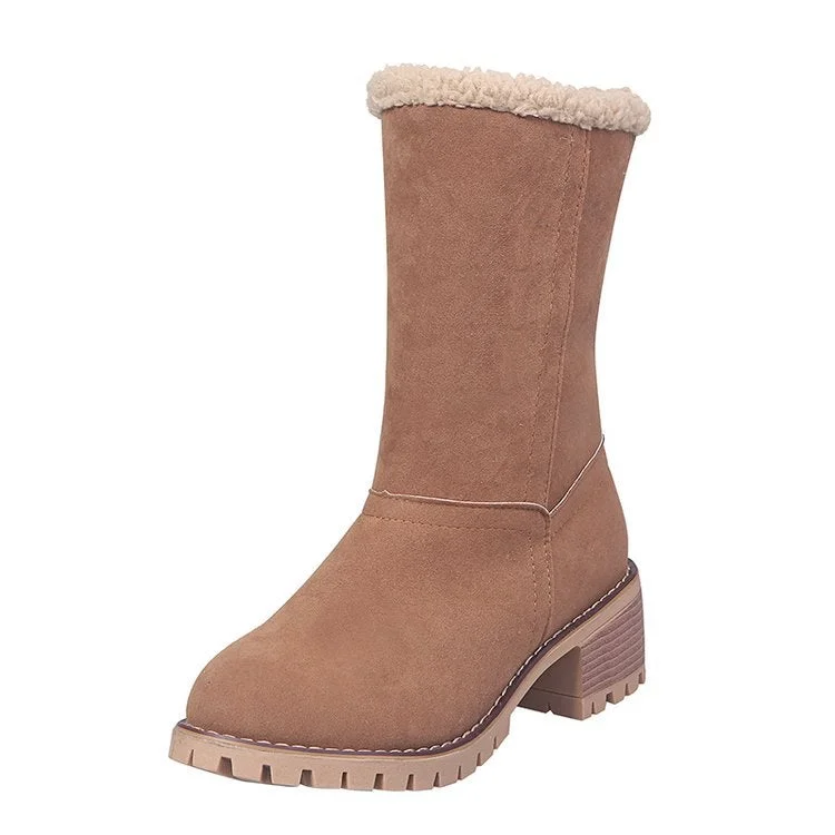 Women's Boots Short Solid Color Snow Boots