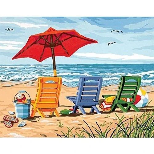 Landscape Beach Summer Paint By Numbers Kits UK For Adult WH2017