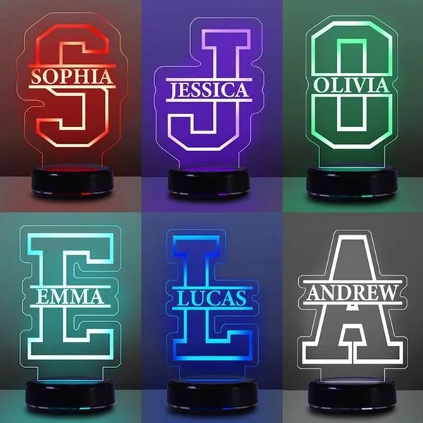 Personalized LED Letter Night Light Custom Name Lamp Gifts for Family