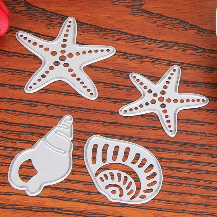 Sea Shells Cutting Dies Stencils for DIY Scrapbook/Photo Steel (4pcs)