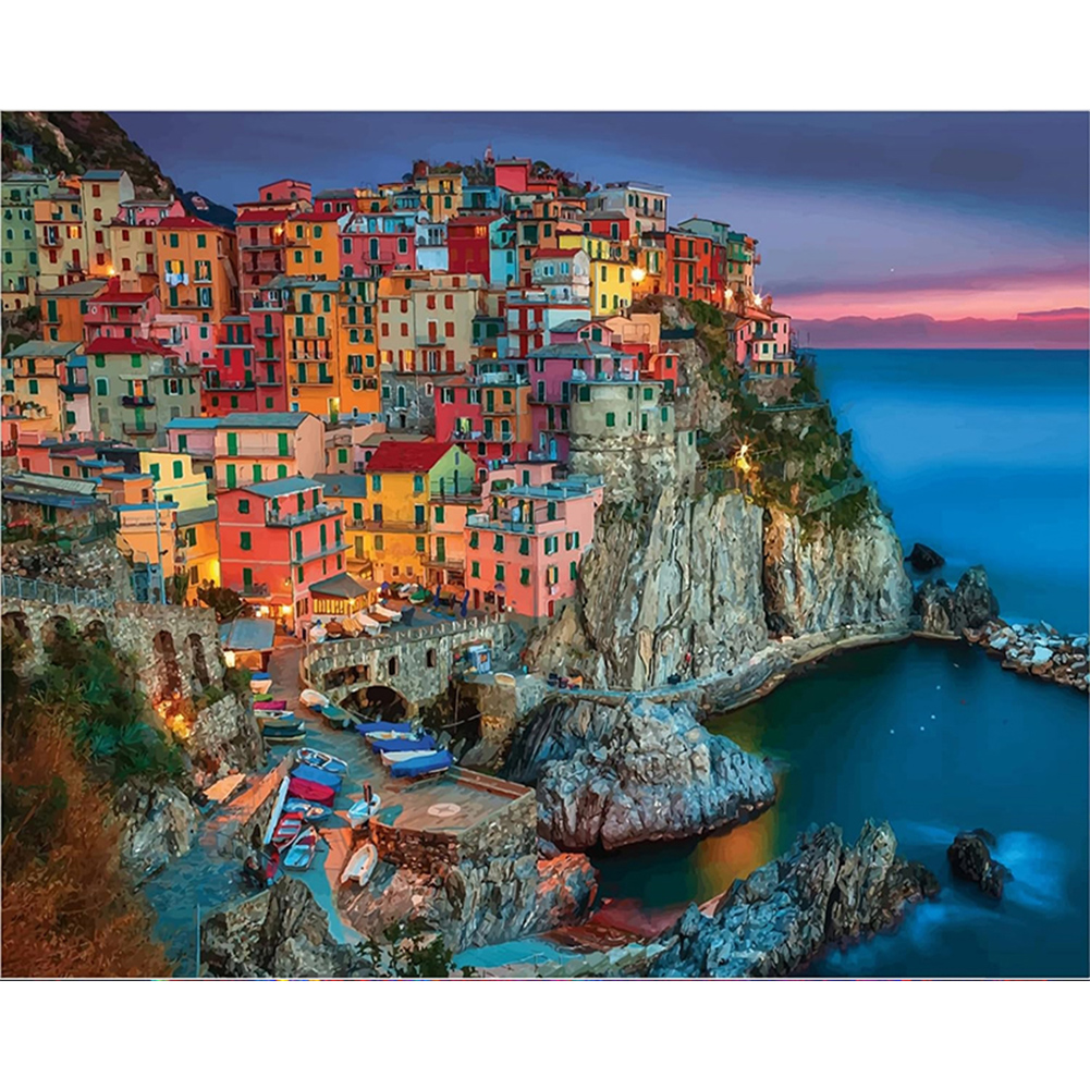 Five Fishing Villages-Paint by Numbers-50x40cm