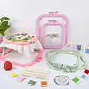 2 Tier Square Embroidery Hoop Removable Snap Sewing Frame for Quilting Stitching