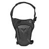 Motorcycle Leg Side Bag with Mesh Bag Waterproof Travle Waist Bag (Black)