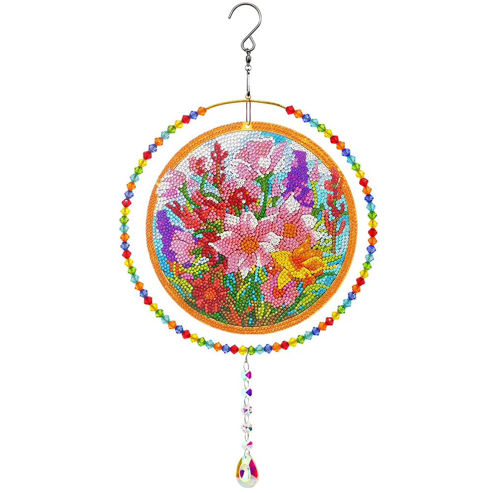 DIY Flower Suncatcher Diamond Painting Hanging Pendant Crystal Painting Ornament