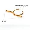 Minimal Wave One Line 18K Golden Silver Ring