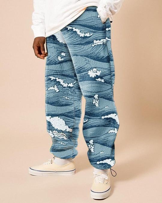 【Preorder】Casual fleece printed trousers-Ship on Jan 27th