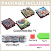 V&ouml;gel und Herzen Holz-DIY 5d Diamant-Malerei Notizbox 640 Notizbl&ouml;cke f&uuml;r das B&uuml;ro