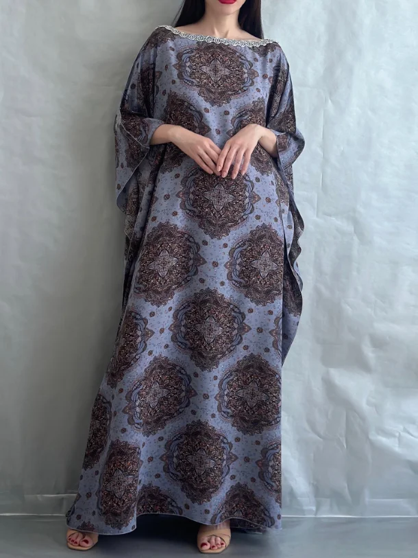Stylish Ethnic Pattern Print Dress Robe-inspireuse