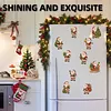 10PCS DIY Pearl Diamond Painting Christmas Fridge Magnets, Sparkling Rhinestone Refrigerator Magnet Craft Kit for Home Decor & Gifts