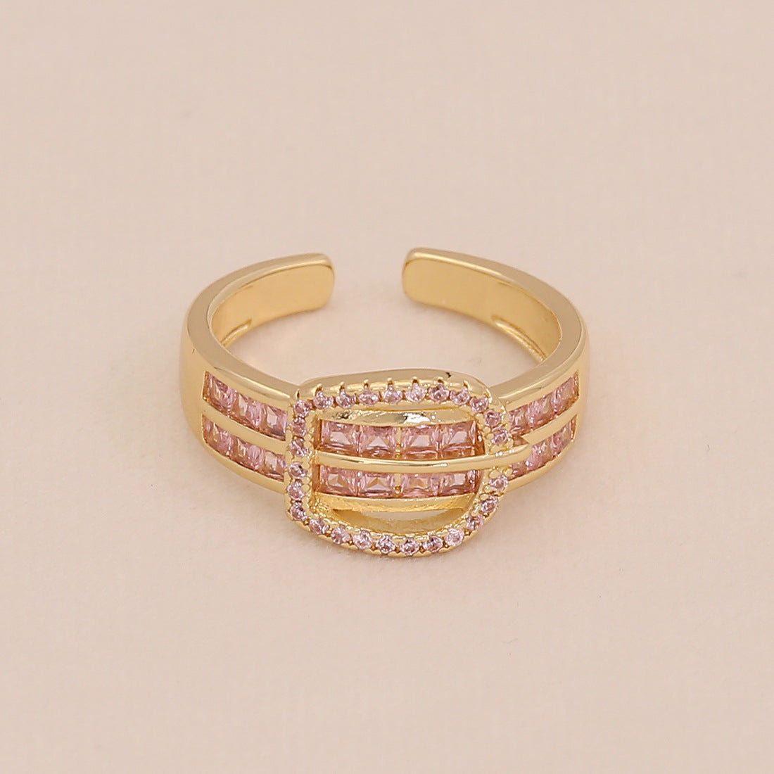 All-Match Love Zircon Open Ring Female All-Match Ins Style Bow Female Ring R118