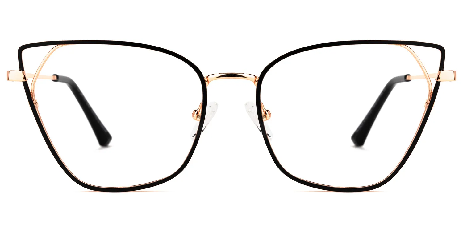 Eden Schwarz-Gold Schmetterling Brille Schwarz-Gold