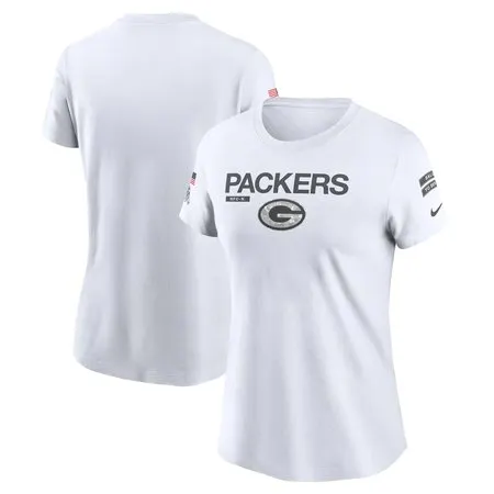 Women's Green Bay Packers   White 2024 Salute To Service Legend Performance T-Shirt