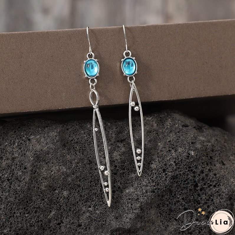 Alloy Rhinestone Asymmetric Earrings