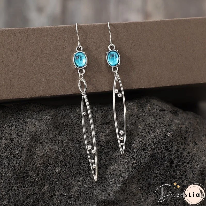 Alloy Rhinestone Asymmetric Earrings