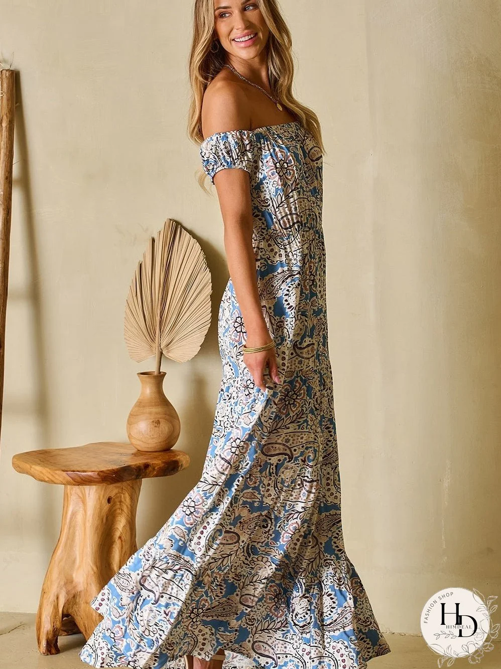Women's Summer Off-Shoulder Maxi Dress