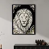L&ouml;we speziell geformter 5D-DIY-Teilbohrer Diamant-Mal-Set Heimkunst 30x40cm
