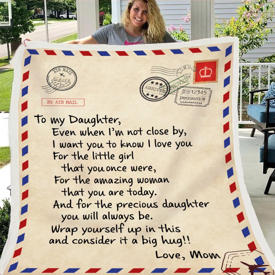 To My Daughter I Love You Graphic Blanket