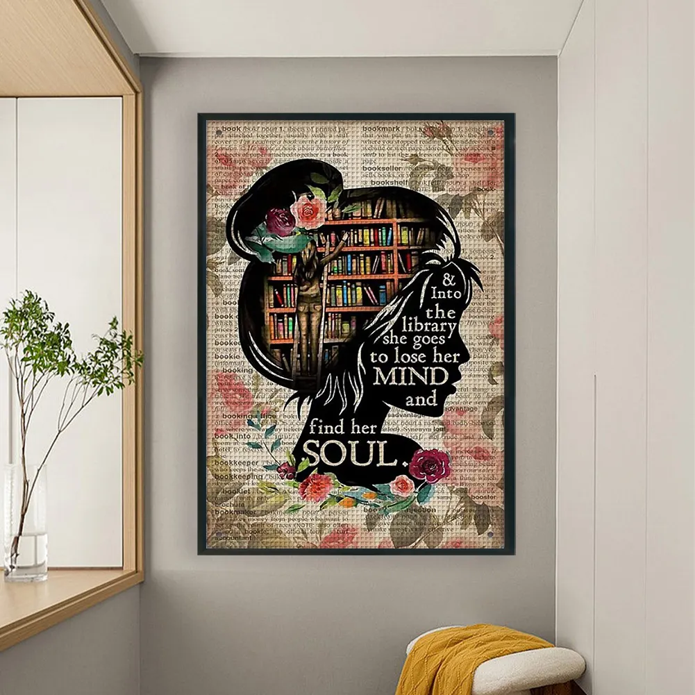 11CT Full Stamped Cross Stitch - Girl(Canvas|45*65CM)