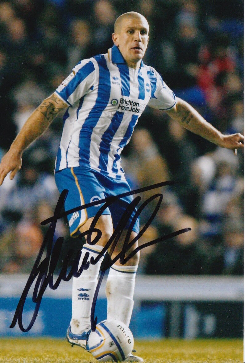 BRIGHTON HAND SIGNED ADAM EL ABD 6X4 Photo Poster painting.