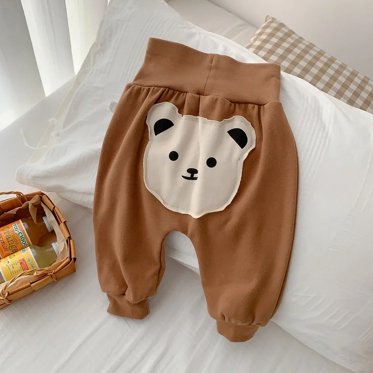  Baby Bear Patch Striped Pants