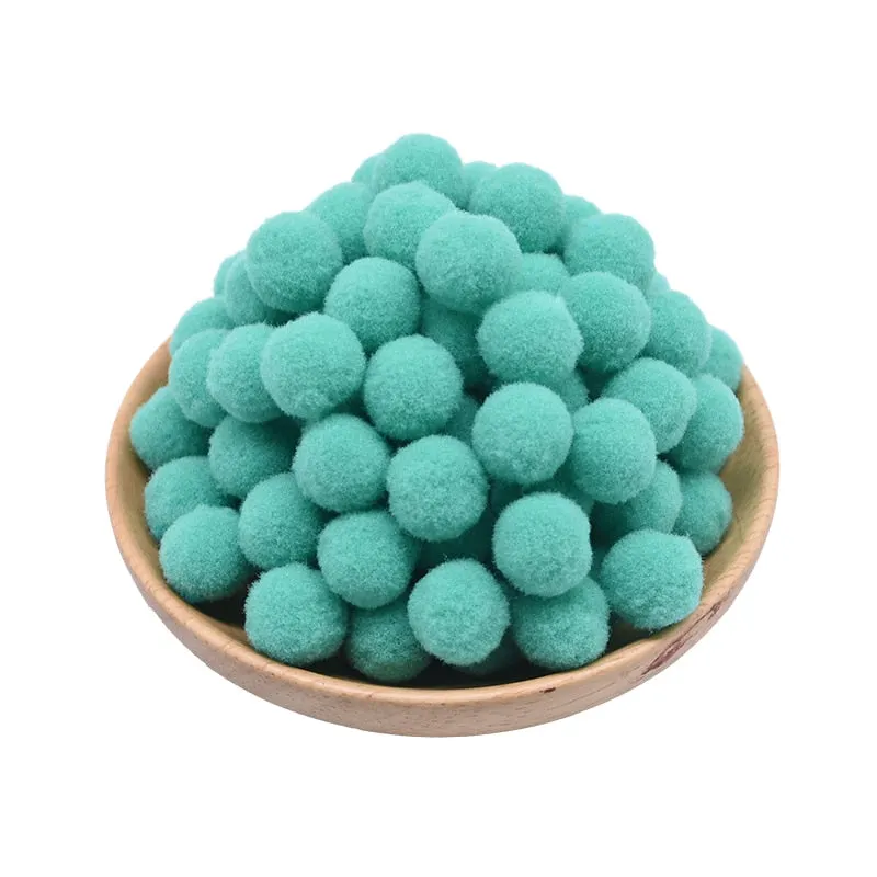 100Pcs 15-25mm Colorful Pompoms DIY Dolls Garment Handmade Material Soft Fluffy Pom Poms Ball For DIY Kids Toys Accessories
