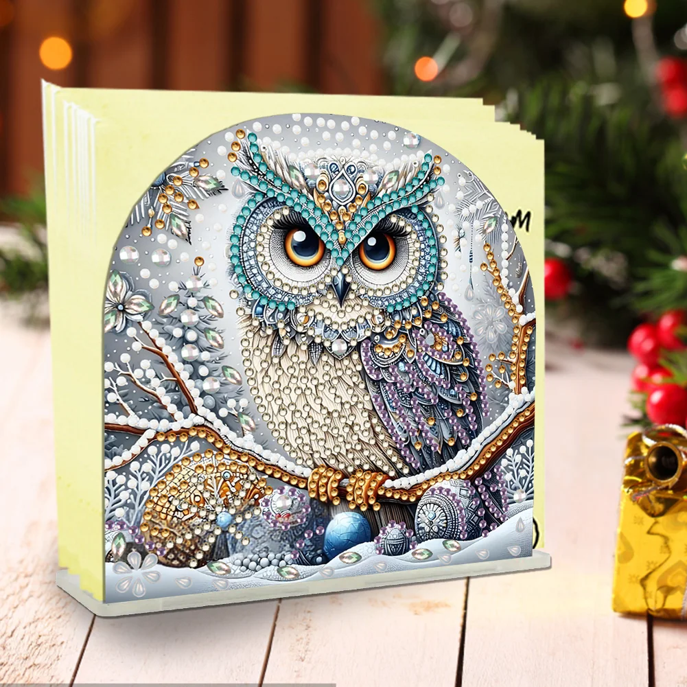 DIY Acrylic Owl Diamond Painting Paper Towel Holder for Home Art Crafts