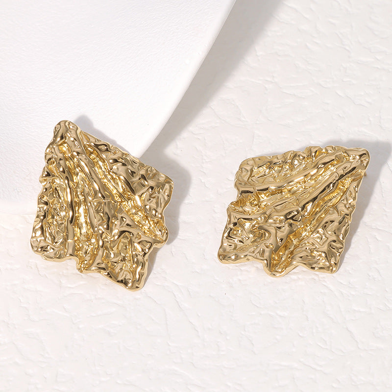 Ins Personality Exaggerated Design Earrings Cold Style Stainless Steel Earrings For Women