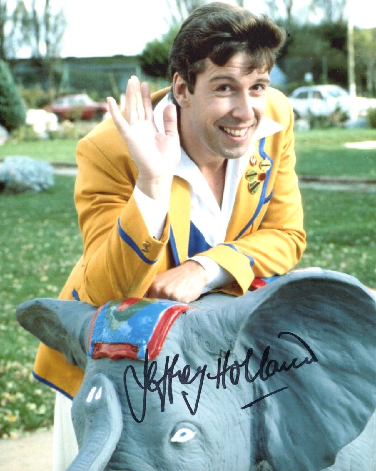 Actor Jeffrey Holland signed Hi-de-Hi! BBC TV comedy series 8x10 Photo Poster painting