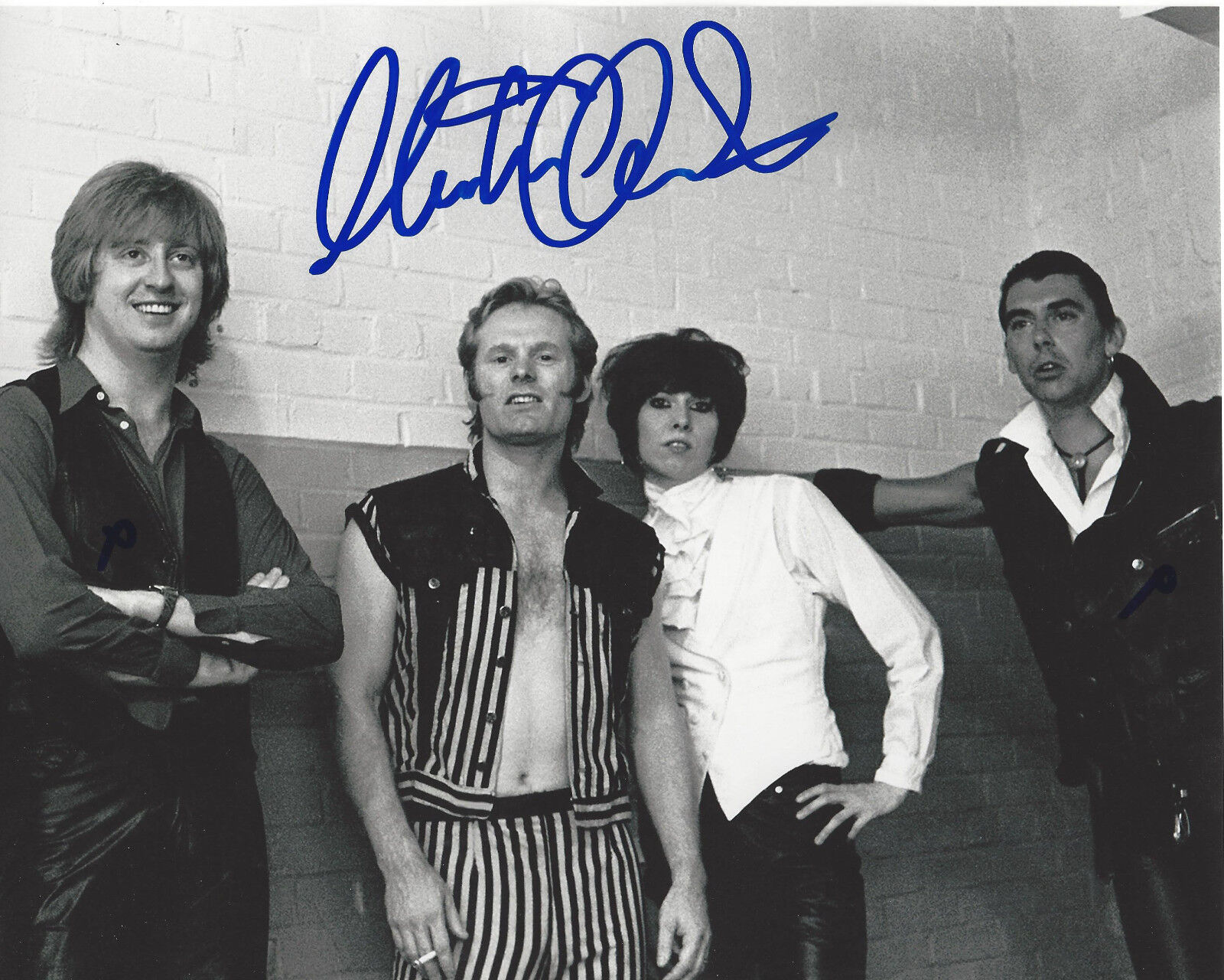 THE PRETENDERS DRUMMER MARTIN CHAMBERS SIGNED AUTHENTIC 8X10 Photo Poster painting B w/COA